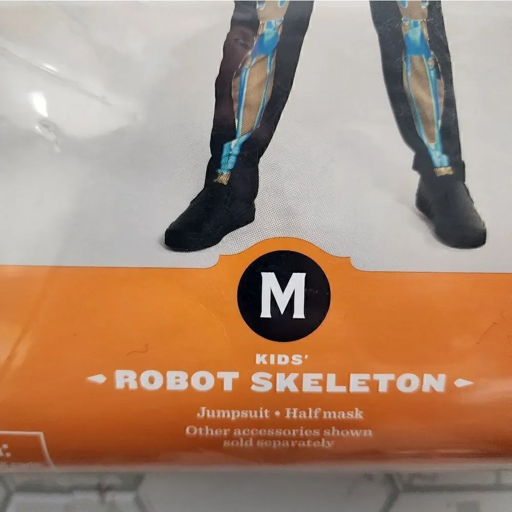 Kids Boys Girls Hyde & Eek ROBOT SKELETON Halloween Costume Size M 8 NWT